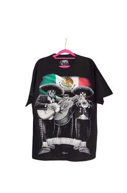 El Mariachi Loco Chicano Art Men's DGA Black T-Shirt